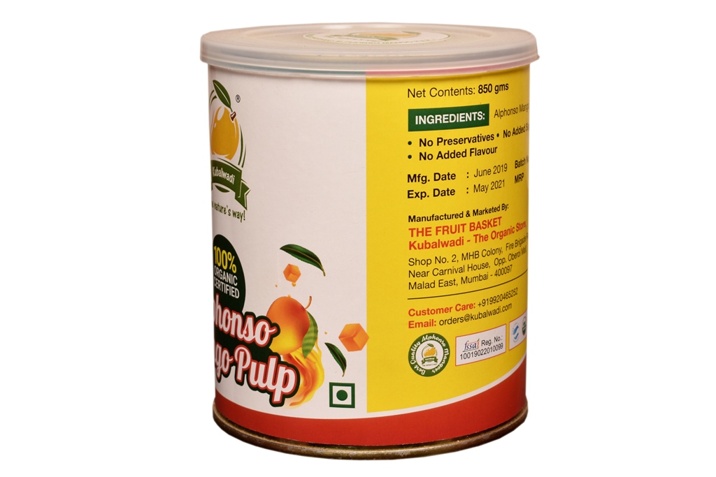 Organic Alphonso Mango Pulp